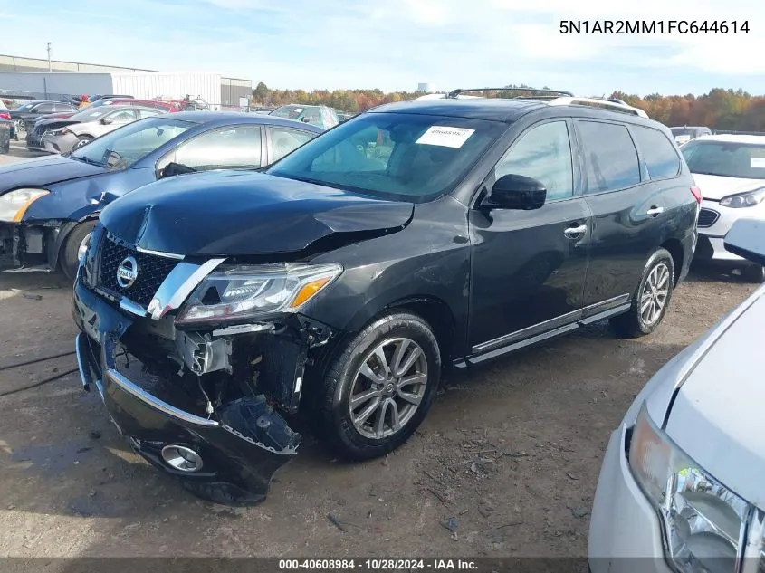 2015 Nissan Pathfinder Sl VIN: 5N1AR2MM1FC644614 Lot: 40608984