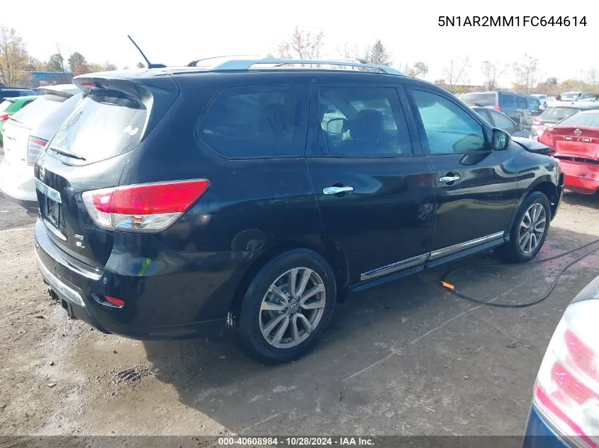 2015 Nissan Pathfinder Sl VIN: 5N1AR2MM1FC644614 Lot: 40608984