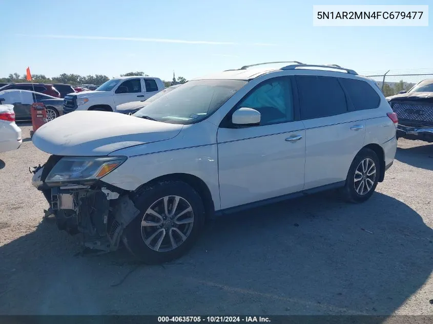 2015 Nissan Pathfinder S VIN: 5N1AR2MN4FC679477 Lot: 40635705