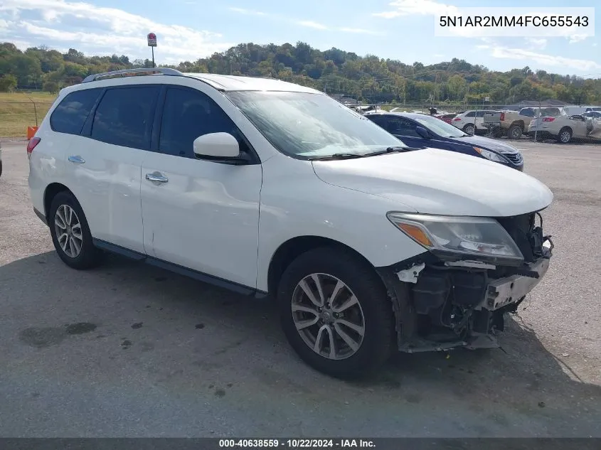 2015 Nissan Pathfinder Sv VIN: 5N1AR2MM4FC655543 Lot: 40638559