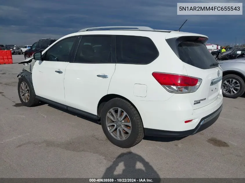 2015 Nissan Pathfinder Sv VIN: 5N1AR2MM4FC655543 Lot: 40638559