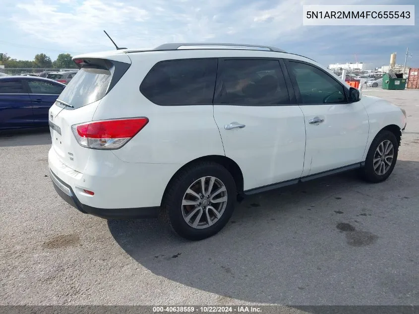 2015 Nissan Pathfinder Sv VIN: 5N1AR2MM4FC655543 Lot: 40638559