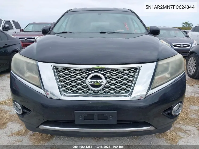 2015 Nissan Pathfinder Sl VIN: 5N1AR2MN7FC624344 Lot: 40641253