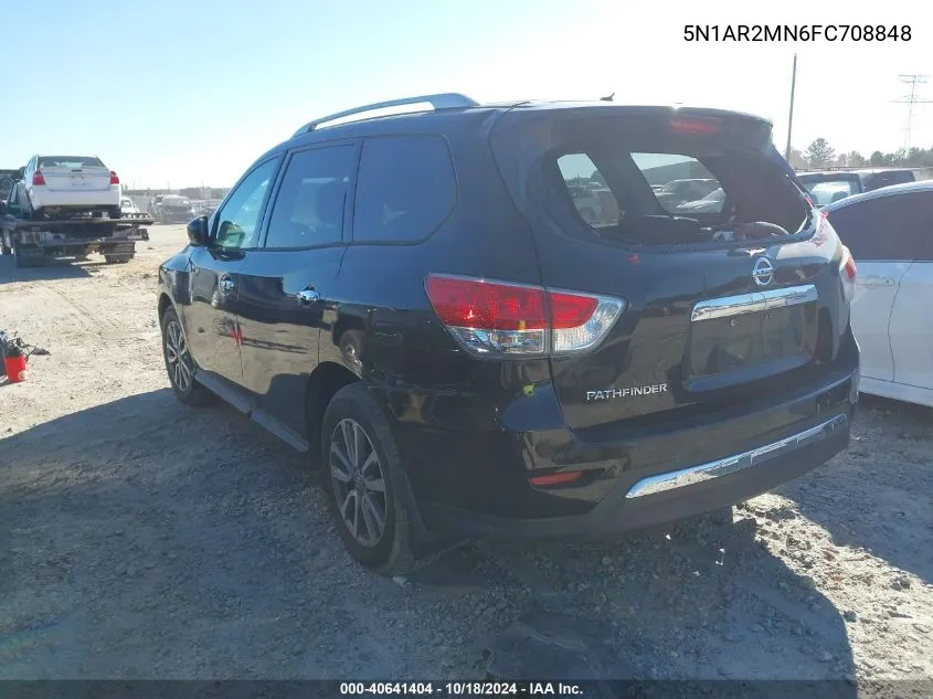 2015 Nissan Pathfinder S VIN: 5N1AR2MN6FC708848 Lot: 40641404