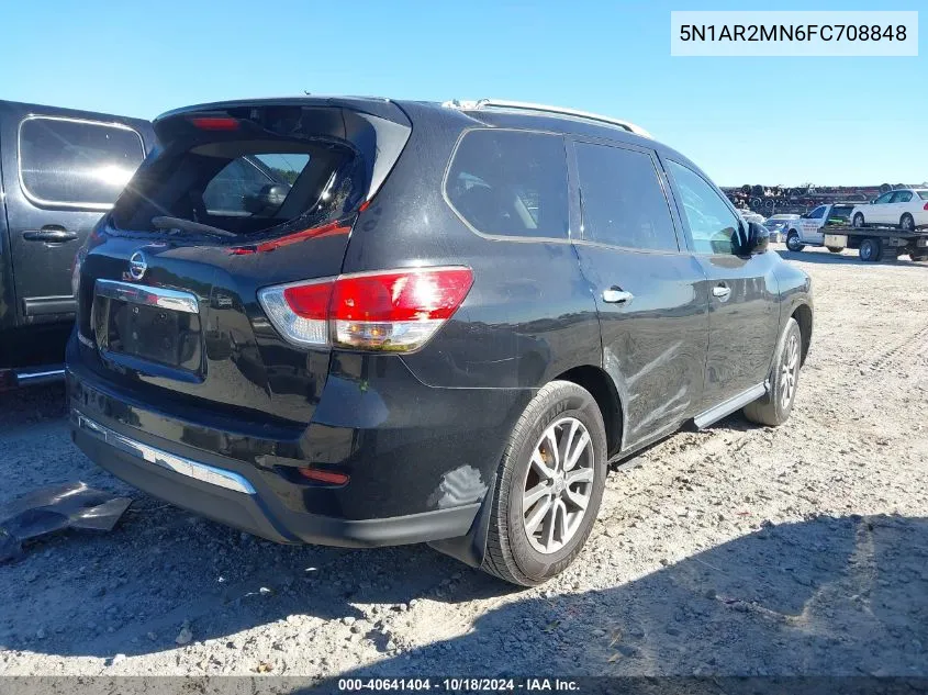 2015 Nissan Pathfinder S VIN: 5N1AR2MN6FC708848 Lot: 40641404