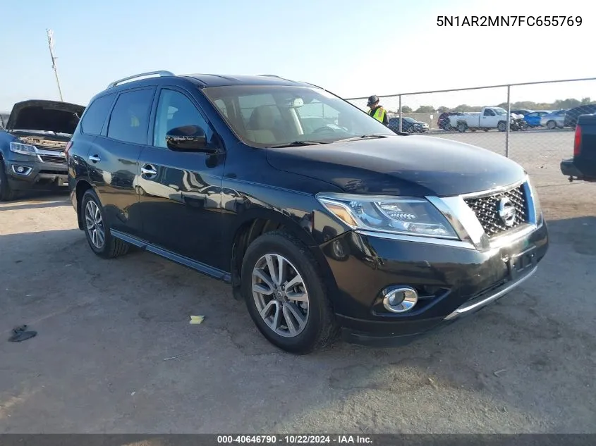 2015 Nissan Pathfinder Sv VIN: 5N1AR2MN7FC655769 Lot: 40646790