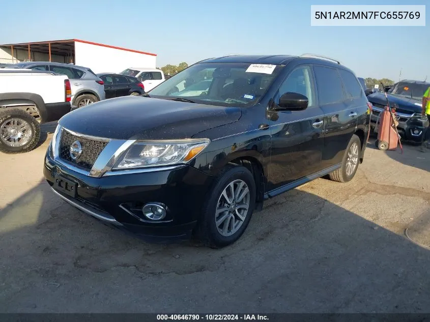 2015 Nissan Pathfinder Sv VIN: 5N1AR2MN7FC655769 Lot: 40646790