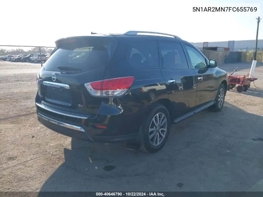 2015 Nissan Pathfinder Sv VIN: 5N1AR2MN7FC655769 Lot: 40646790