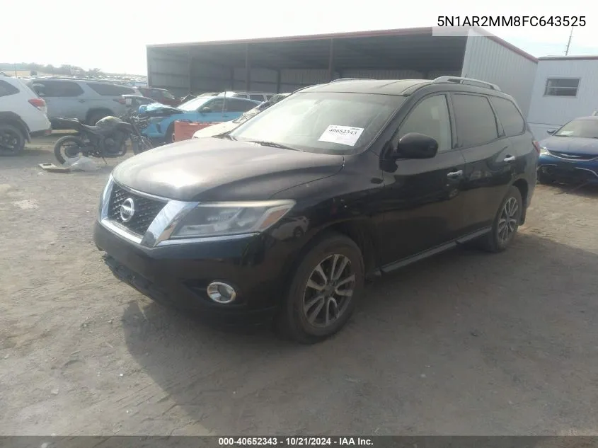 2015 Nissan Pathfinder Sv VIN: 5N1AR2MM8FC643525 Lot: 40652343