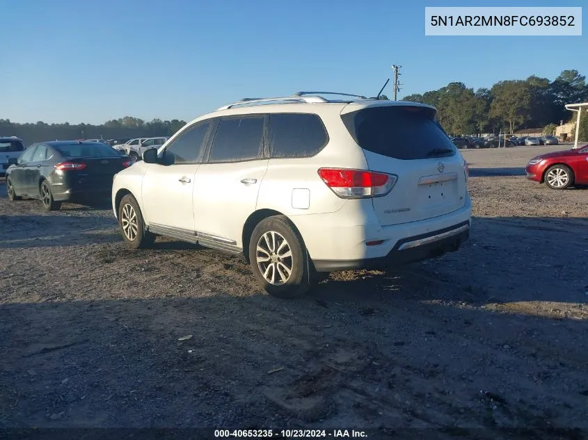 2015 Nissan Pathfinder Sl VIN: 5N1AR2MN8FC693852 Lot: 40653235