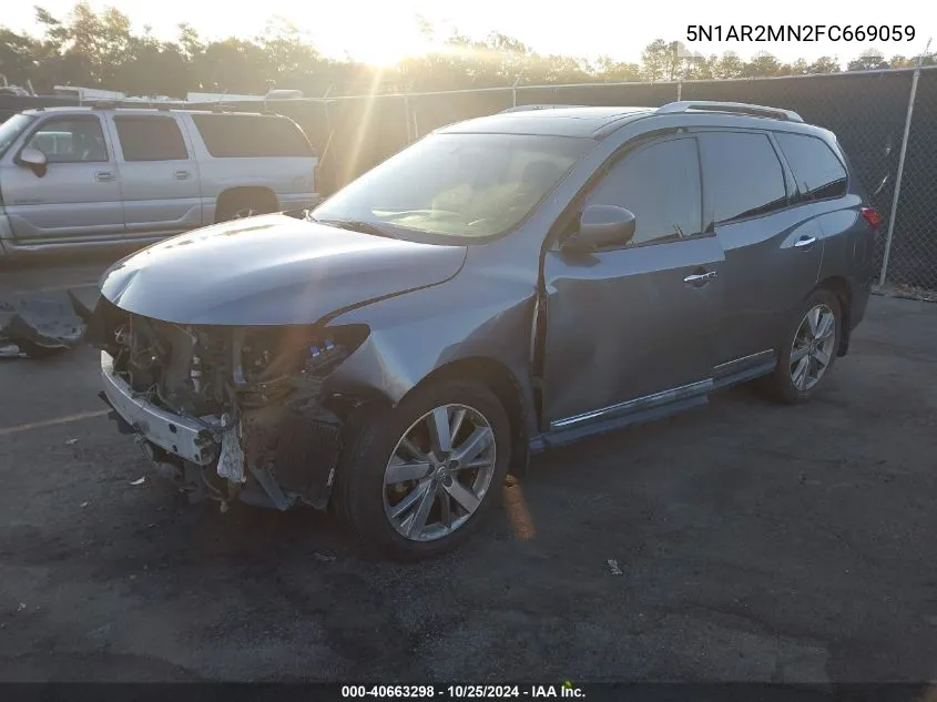 2015 Nissan Pathfinder Platinum VIN: 5N1AR2MN2FC669059 Lot: 40663298