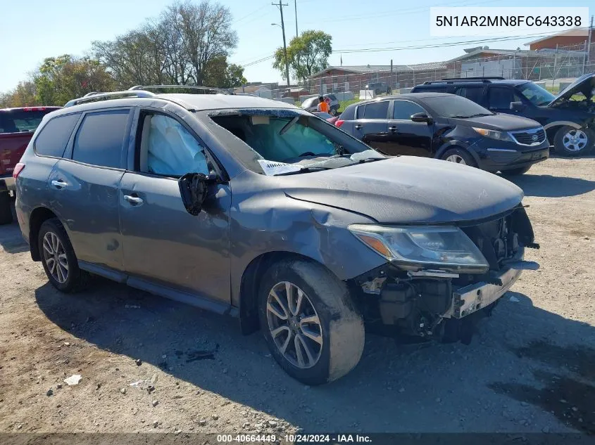 5N1AR2MN8FC643338 2015 Nissan Pathfinder S/Sv/Sl/Platinum