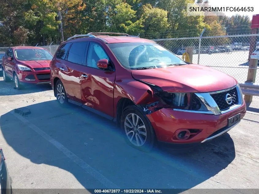 2015 Nissan Pathfinder Sv VIN: 5N1AR2MM1FC664653 Lot: 40672877