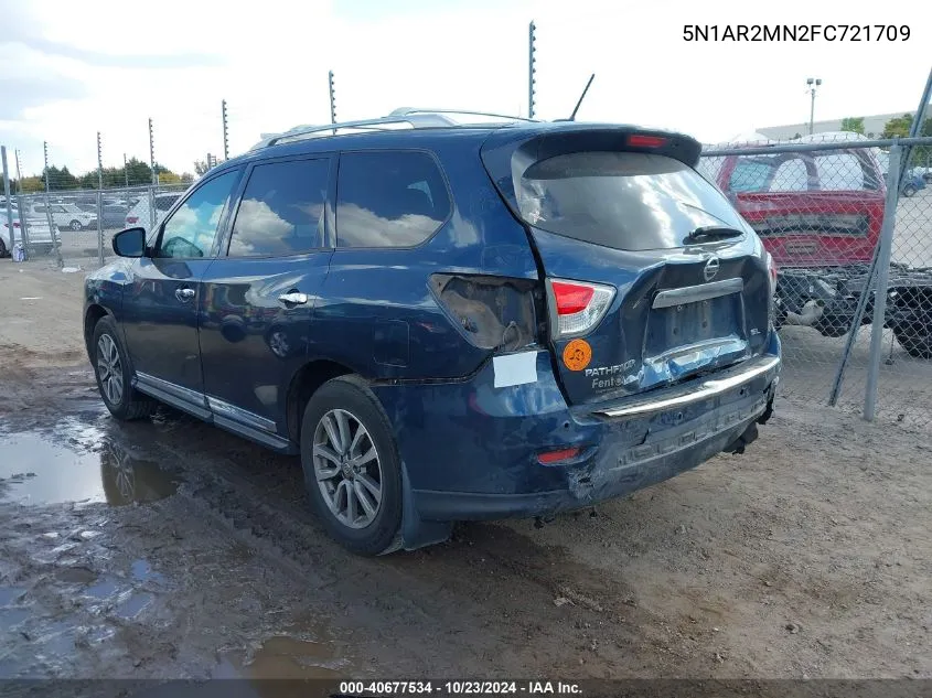 2015 Nissan Pathfinder Sl VIN: 5N1AR2MN2FC721709 Lot: 40677534