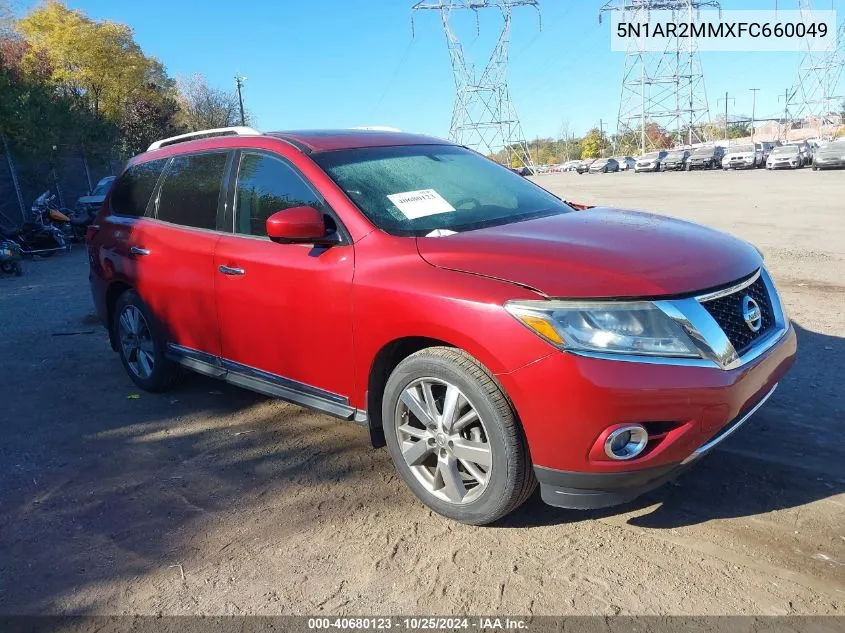 2015 Nissan Pathfinder Platinum VIN: 5N1AR2MMXFC660049 Lot: 40680123