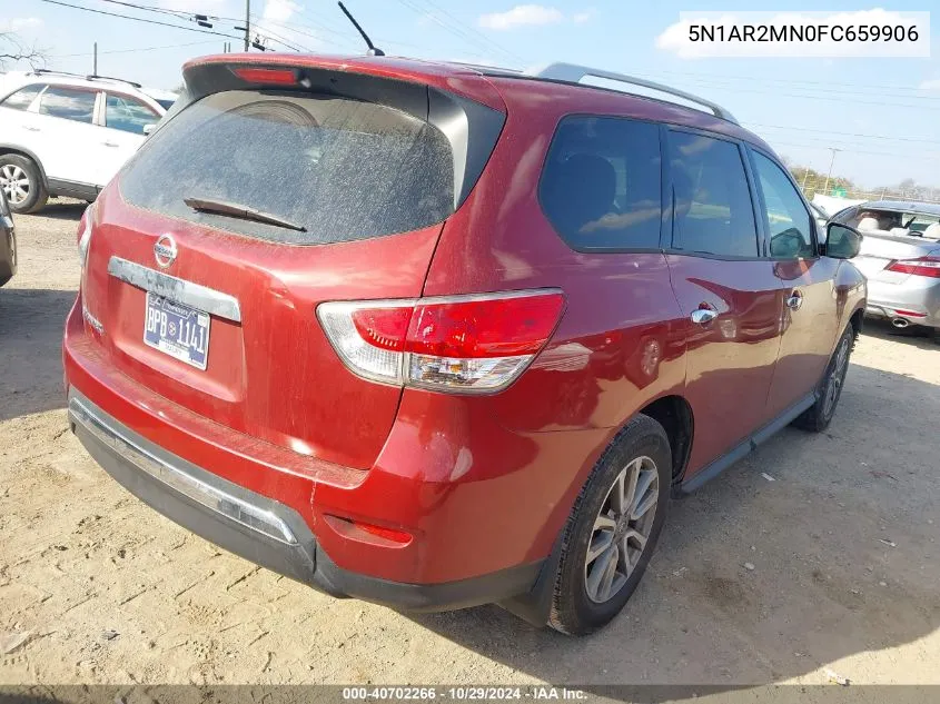 2015 Nissan Pathfinder S VIN: 5N1AR2MN0FC659906 Lot: 40702266