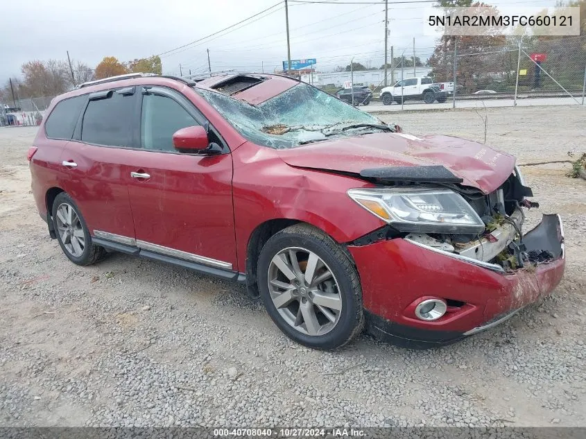 2015 Nissan Pathfinder Platinum VIN: 5N1AR2MM3FC660121 Lot: 40708040