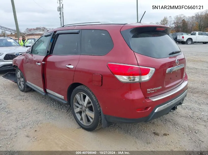 2015 Nissan Pathfinder Platinum VIN: 5N1AR2MM3FC660121 Lot: 40708040