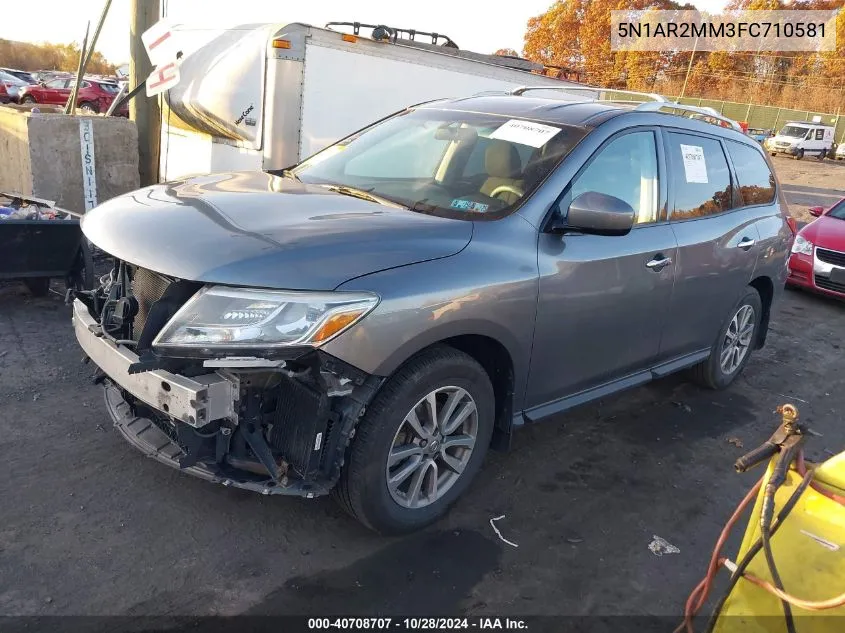 2015 Nissan Pathfinder S VIN: 5N1AR2MM3FC710581 Lot: 40708707