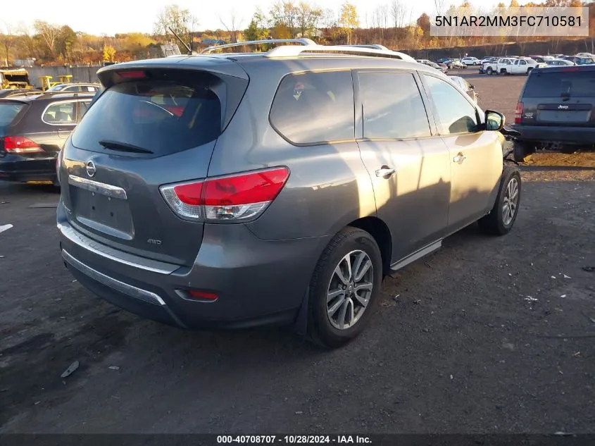 2015 Nissan Pathfinder S VIN: 5N1AR2MM3FC710581 Lot: 40708707