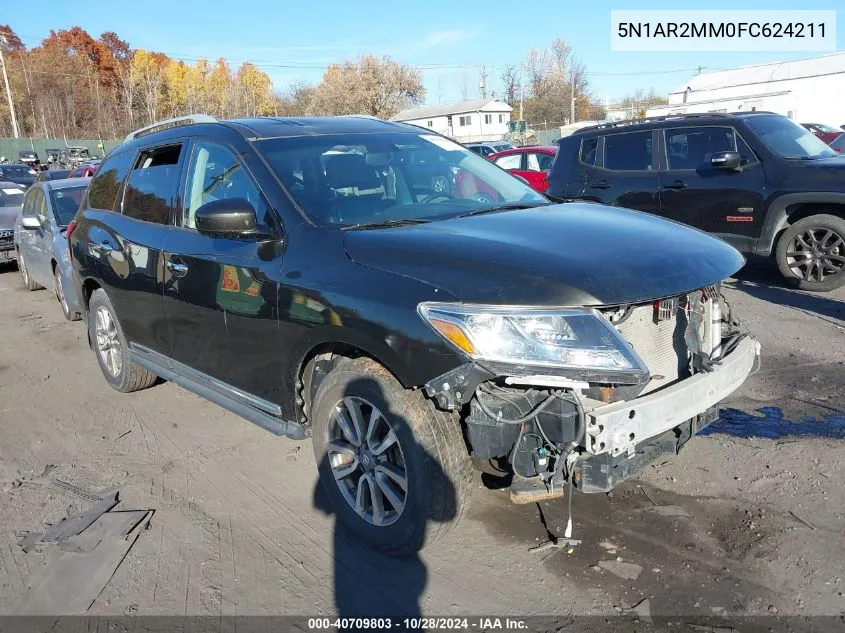 2015 Nissan Pathfinder Sl VIN: 5N1AR2MM0FC624211 Lot: 40709803