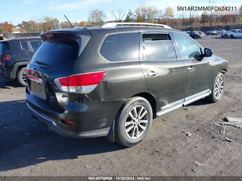 2015 Nissan Pathfinder Sl VIN: 5N1AR2MM0FC624211 Lot: 40709803