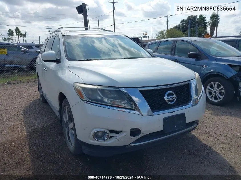 2015 Nissan Pathfinder Platinum/S/Sl/Sv VIN: 5N1AR2MN3FC635664 Lot: 40714776