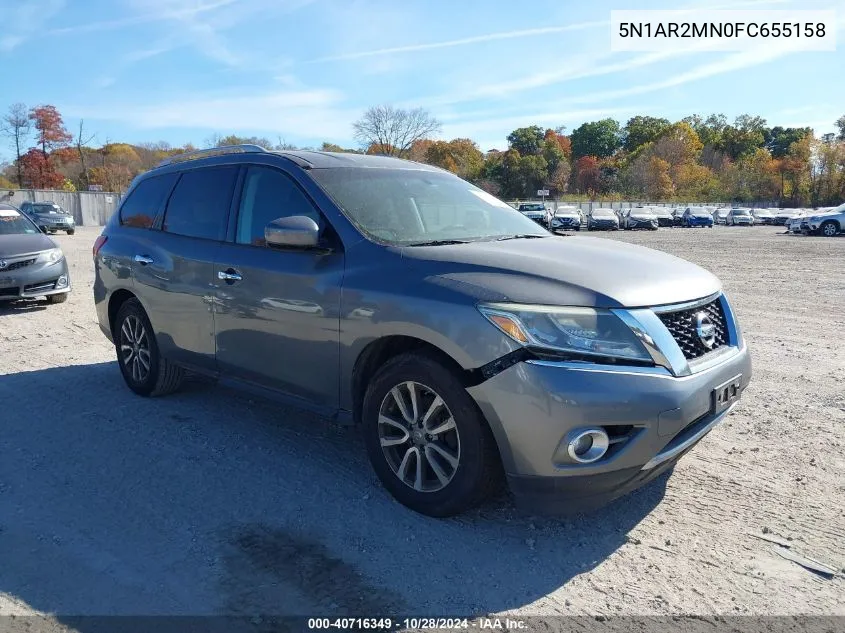 2015 Nissan Pathfinder Sv VIN: 5N1AR2MN0FC655158 Lot: 40716349