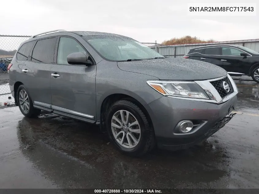 2015 Nissan Pathfinder Sl VIN: 5N1AR2MM8FC717543 Lot: 40728888