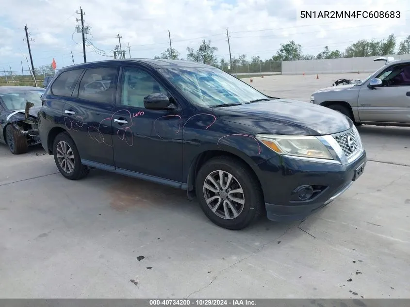 2015 Nissan Pathfinder S VIN: 5N1AR2MN4FC608683 Lot: 40734200