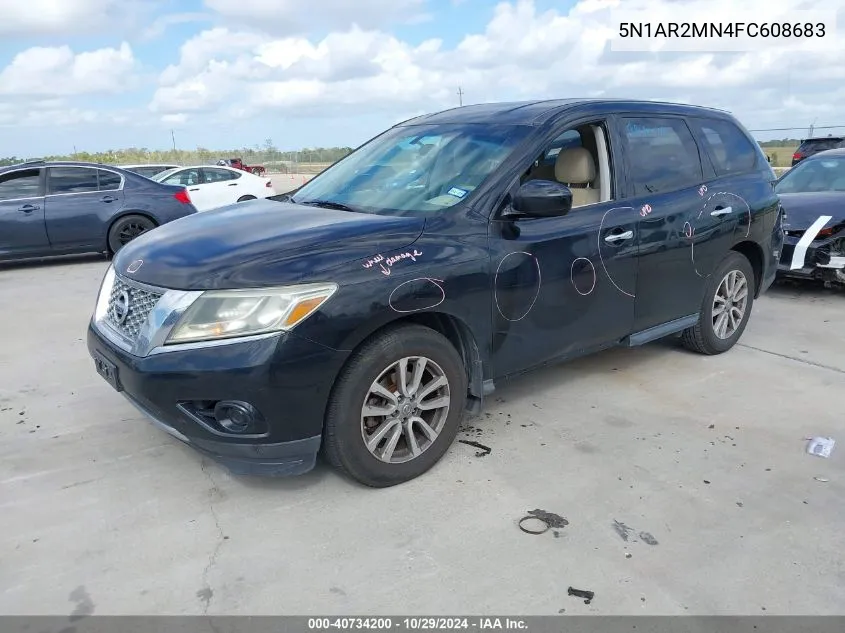 2015 Nissan Pathfinder S VIN: 5N1AR2MN4FC608683 Lot: 40734200