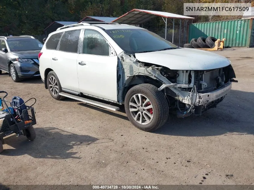 2015 Nissan Pathfinder Sv VIN: 5N1AR2MM1FC617509 Lot: 40734728