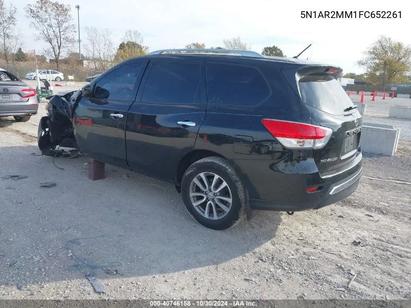 2015 Nissan Pathfinder S VIN: 5N1AR2MM1FC652261 Lot: 40746158