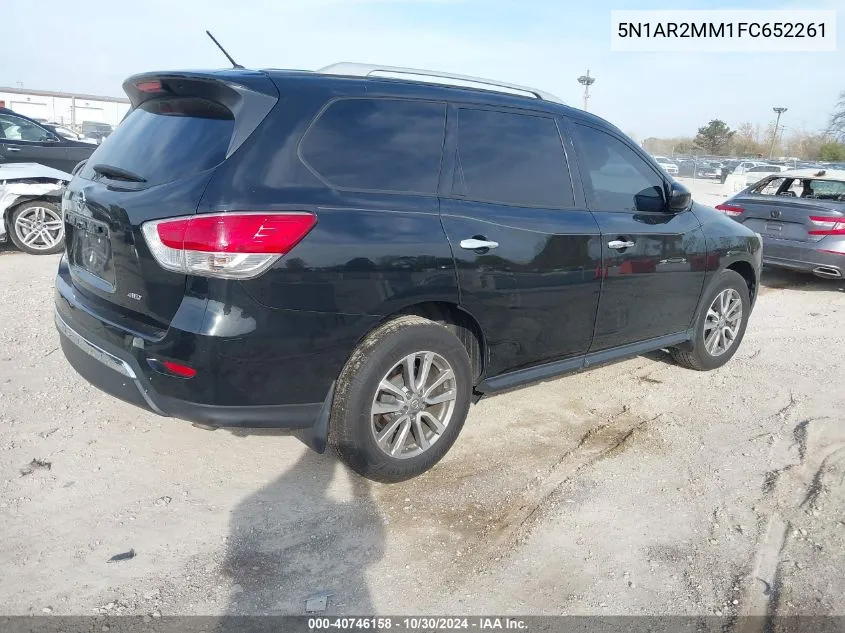 2015 Nissan Pathfinder S VIN: 5N1AR2MM1FC652261 Lot: 40746158