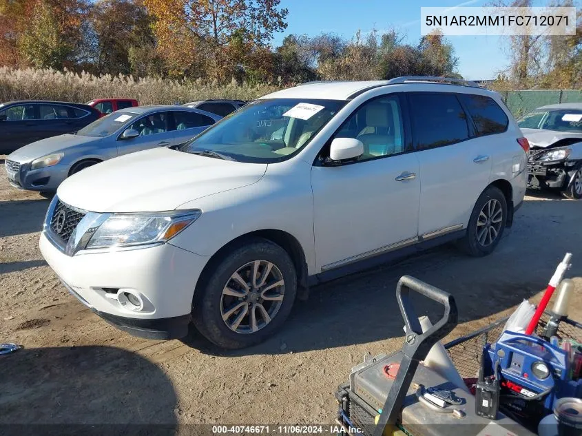 2015 Nissan Pathfinder Sl VIN: 5N1AR2MM1FC712071 Lot: 40746671