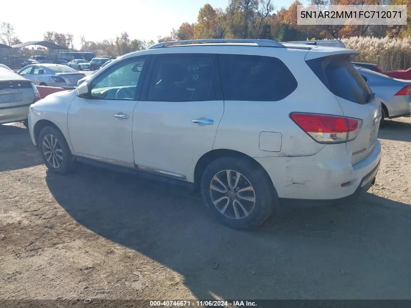 2015 Nissan Pathfinder Sl VIN: 5N1AR2MM1FC712071 Lot: 40746671