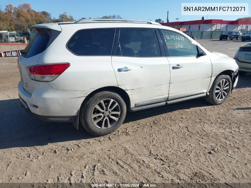 2015 Nissan Pathfinder Sl VIN: 5N1AR2MM1FC712071 Lot: 40746671