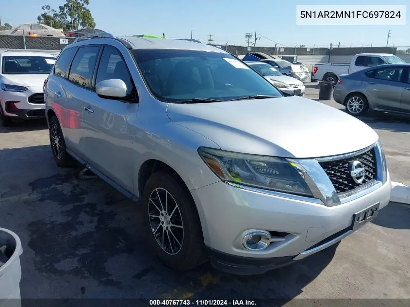 2015 Nissan Pathfinder S VIN: 5N1AR2MN1FC697824 Lot: 40767743