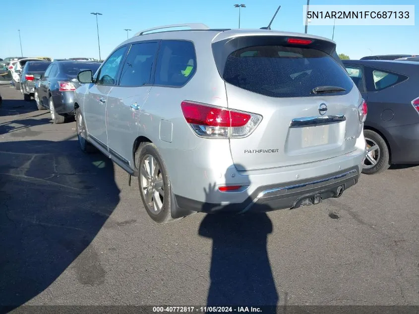 2015 Nissan Pathfinder Platinum VIN: 5N1AR2MN1FC687133 Lot: 40772817