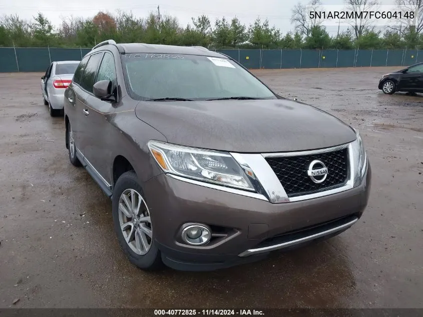 2015 Nissan Pathfinder Sl VIN: 5N1AR2MM7FC604148 Lot: 40772825