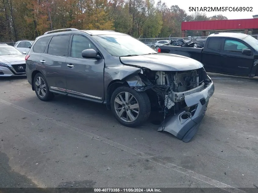 2015 Nissan Pathfinder Platinum VIN: 5N1AR2MM5FC668902 Lot: 40773355