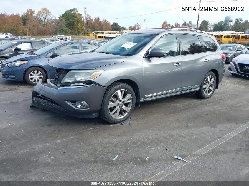 2015 Nissan Pathfinder Platinum VIN: 5N1AR2MM5FC668902 Lot: 40773355