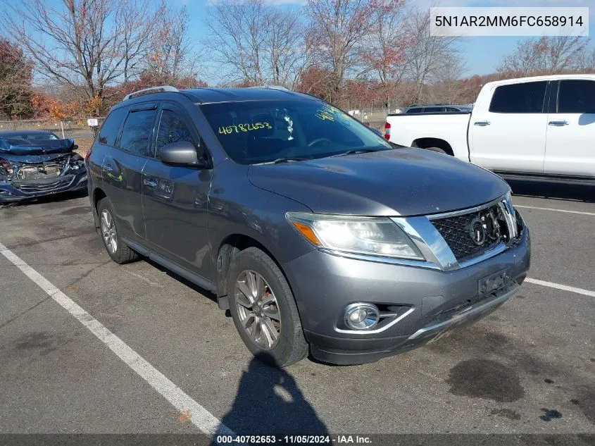 2015 Nissan Pathfinder Sv VIN: 5N1AR2MM6FC658914 Lot: 40782653