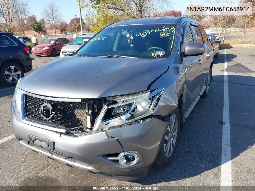 2015 Nissan Pathfinder Sv VIN: 5N1AR2MM6FC658914 Lot: 40782653