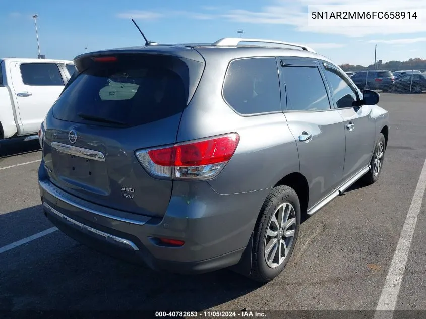 2015 Nissan Pathfinder Sv VIN: 5N1AR2MM6FC658914 Lot: 40782653