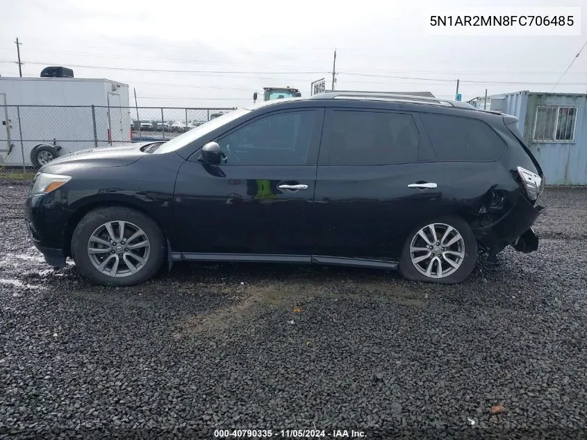 2015 Nissan Pathfinder S VIN: 5N1AR2MN8FC706485 Lot: 40790335