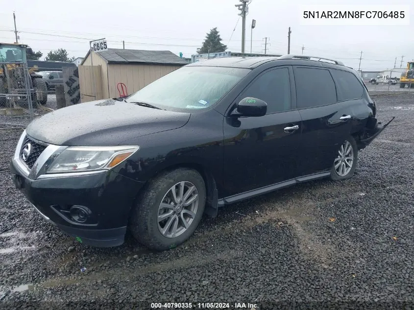 2015 Nissan Pathfinder S VIN: 5N1AR2MN8FC706485 Lot: 40790335