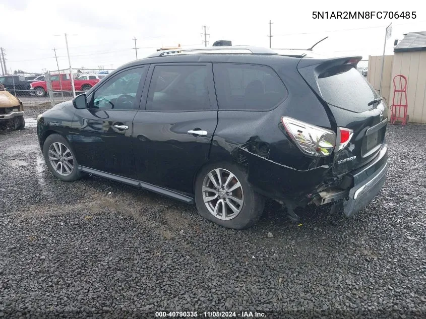 2015 Nissan Pathfinder S VIN: 5N1AR2MN8FC706485 Lot: 40790335