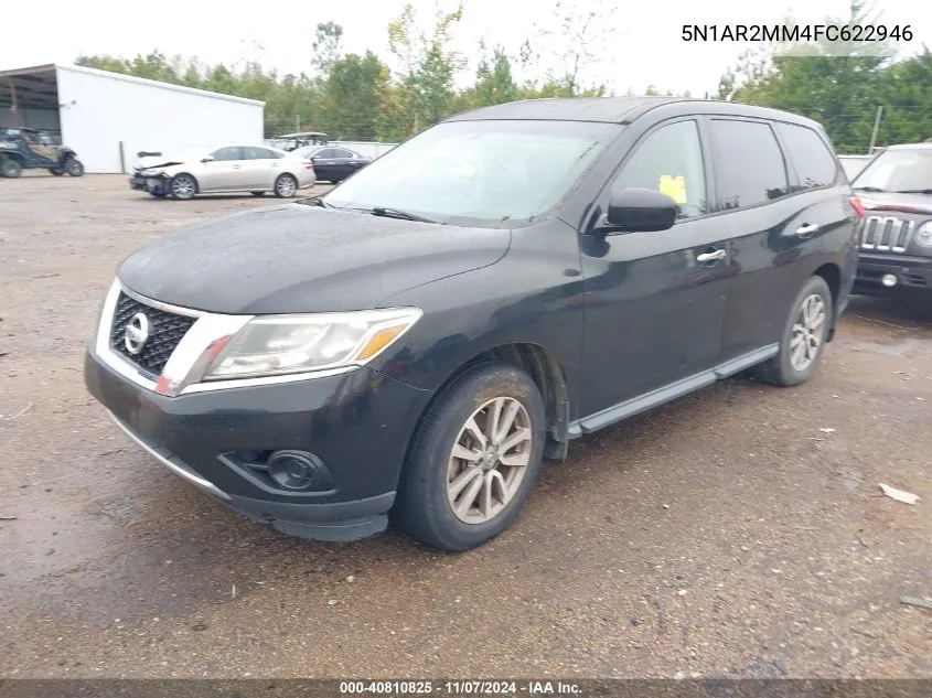 2015 Nissan Pathfinder S VIN: 5N1AR2MM4FC622946 Lot: 40810825