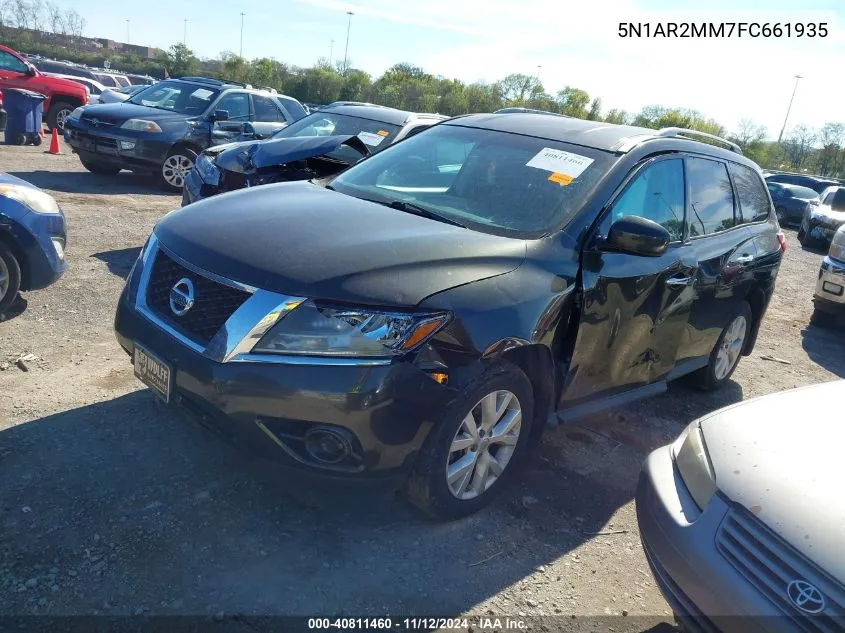 2015 Nissan Pathfinder S VIN: 5N1AR2MM7FC661935 Lot: 40811460